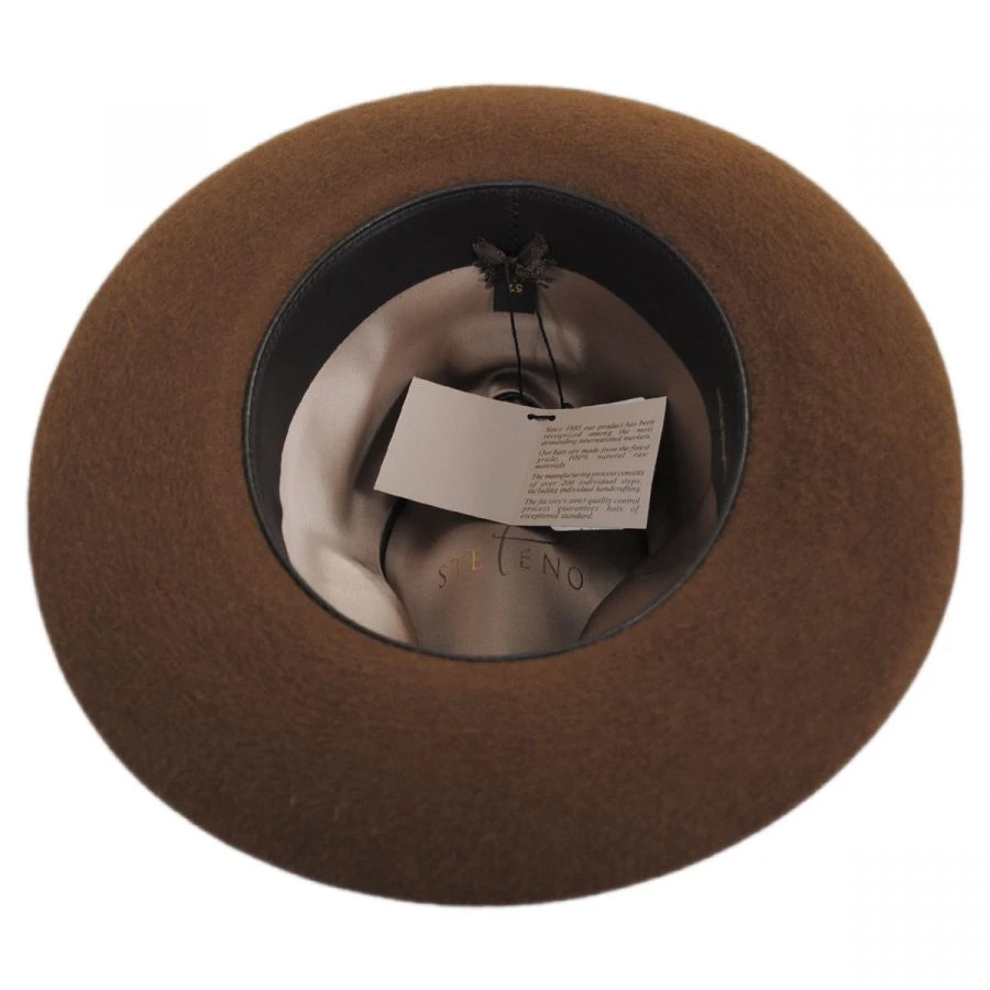 Stefeno Buck Fur Felt Wide Brim Fedora Hat 5 Stefeno Buck Fur Felt Wide Brim Fedora Hat - Image 3