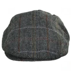 Jaxon Hats Regent Herringbone Plaid Wool Blend Ivy Cap