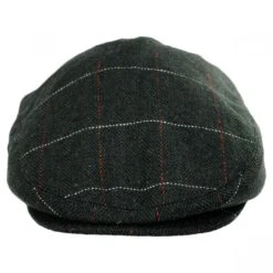 Jaxon Hats Gimlet Herringbone Plaid Wool Blend Ivy Cap