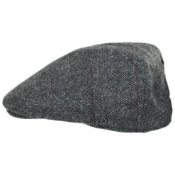 Jaxon Hats Cosmo Herringbone Plaid Wool Blend Ivy Cap -Brixton Hats shop 344177