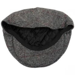 Jaxon Hats Cosmo Herringbone Plaid Wool Blend Ivy Cap -Brixton Hats shop 344180