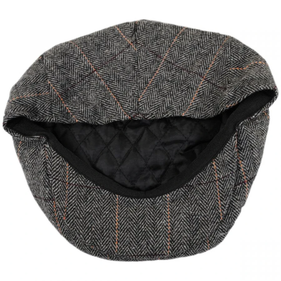 Jaxon Hats Vesper Herringbone Plaid Wool Blend Ivy Cap 5 Jaxon Hats Vesper Herringbone Plaid Wool Blend Ivy Cap - Image 3