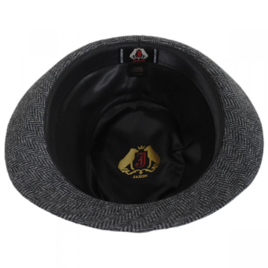 Jaxon Hats Herringbone Wool Trilby Fedora Hat 5 Jaxon Hats Herringbone Wool Trilby Fedora Hat - Image 3
