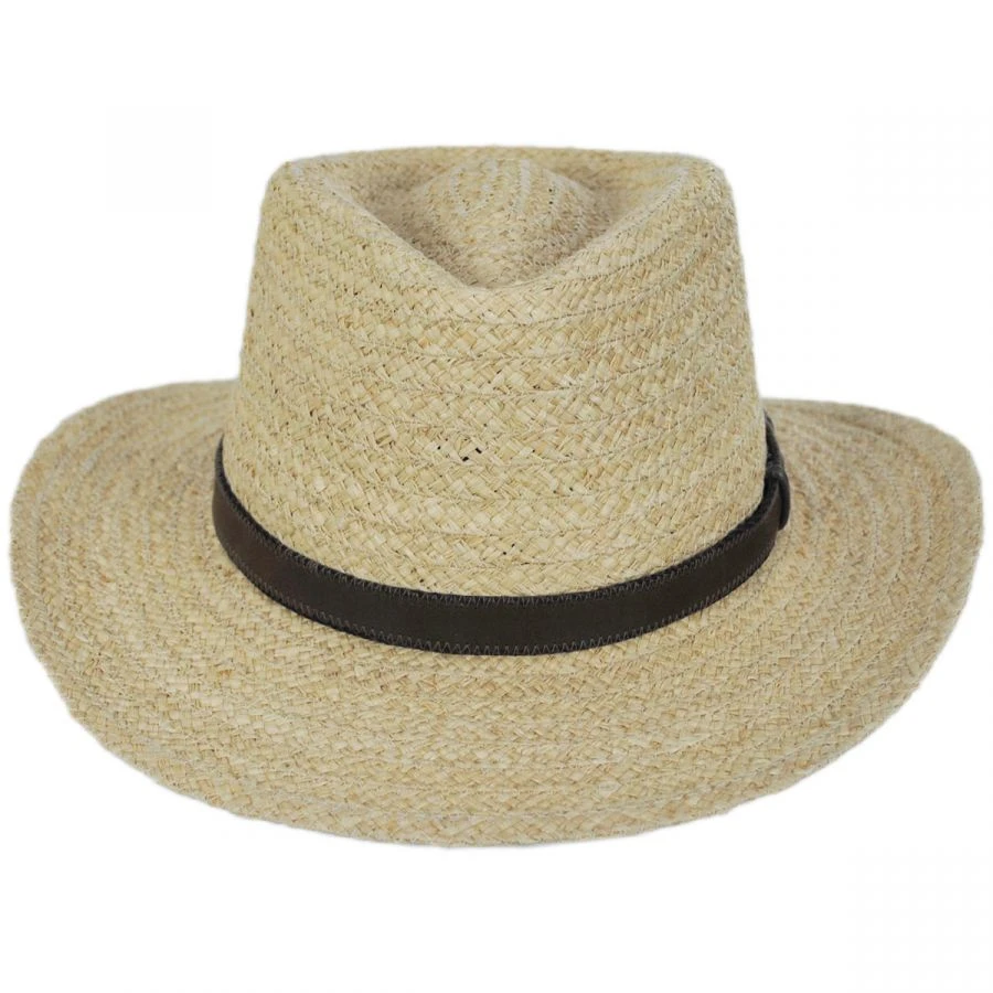 Scala Global Raffia Straw Outback Fedora Hat 3 Scala Global Raffia Straw Outback Fedora Hat
