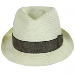 Stefeno Luigi Toyo Straw Fedora Hat
