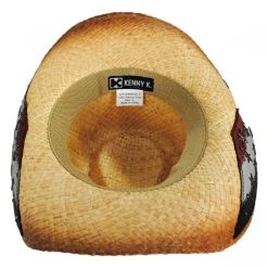 Kenny K Star Spangled Toyo Straw Western Hat -Brixton Hats shop 370022