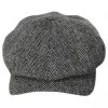 Wigens Caps Classic Shetland Wool Herringbone Newsboy Cap 2 Wigens Caps Classic Shetland Wool Herringbone Newsboy Cap -Brixton Hats shop 385428