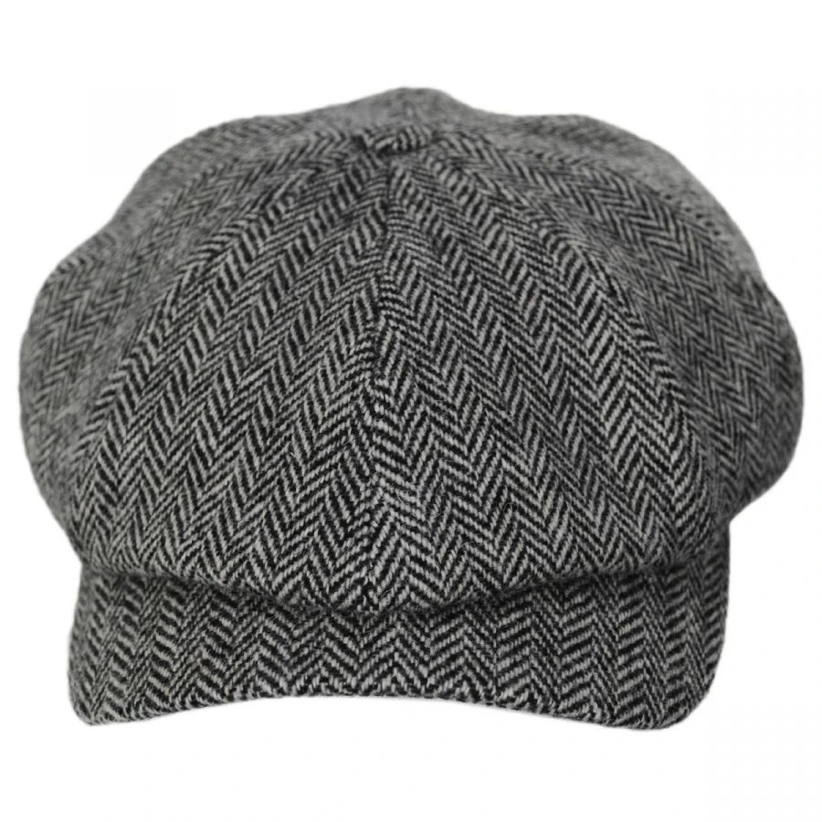 Wigens Caps Classic Shetland Wool Herringbone Newsboy Cap 3 Wigens Caps Classic Shetland Wool Herringbone Newsboy Cap