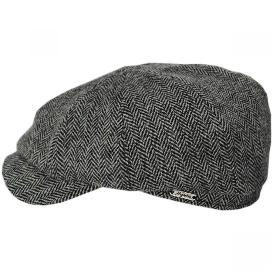 Wigens Caps Classic Shetland Wool Herringbone Newsboy Cap 4 Wigens Caps Classic Shetland Wool Herringbone Newsboy Cap - Image 2
