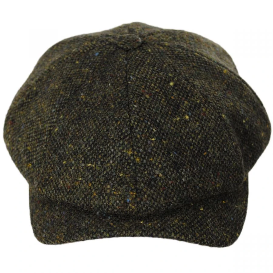 Wigens Caps Magee Tweed Lambswool Newsboy Cap - Dark Green 3 Wigens Caps Magee Tweed Lambswool Newsboy Cap - Dark Green