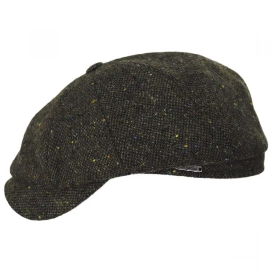 Wigens Caps Magee Tweed Lambswool Newsboy Cap - Dark Green 4 Wigens Caps Magee Tweed Lambswool Newsboy Cap - Dark Green - Image 2