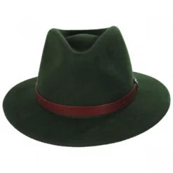 Brixton Hats Messer Wool Felt Fedora Hat - Moss