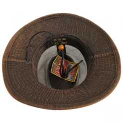 Dorfman Pacific Company Yargo Weathered Cotton Mesh Blend Aussie Fedora Hat 7 Dorfman Pacific Company Yargo Weathered Cotton Mesh Blend Aussie Fedora Hat -Brixton Hats shop 393426