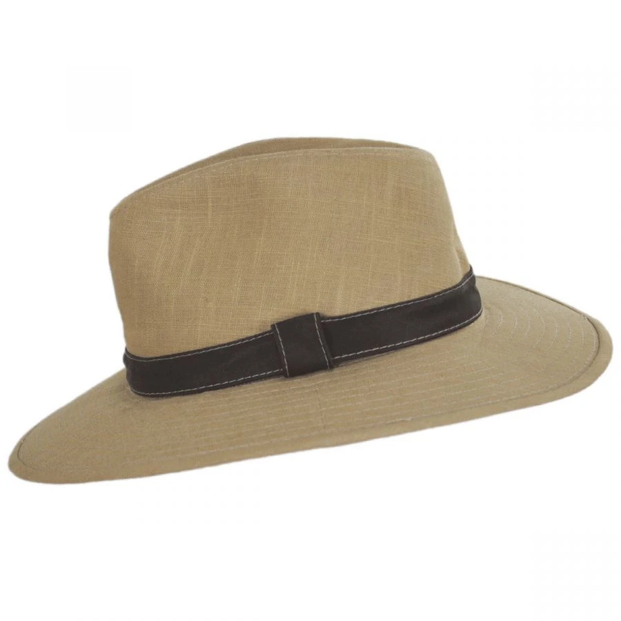 Dorfman Pacific Company Tallulah Wide Brim Hemp Safari Fedora Hat 4 Dorfman Pacific Company Tallulah Wide Brim Hemp Safari Fedora Hat - Image 2
