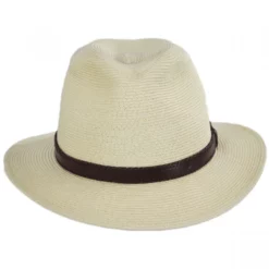 Scala Augusta Crushable Toyo Braid Safari Fedora Hat