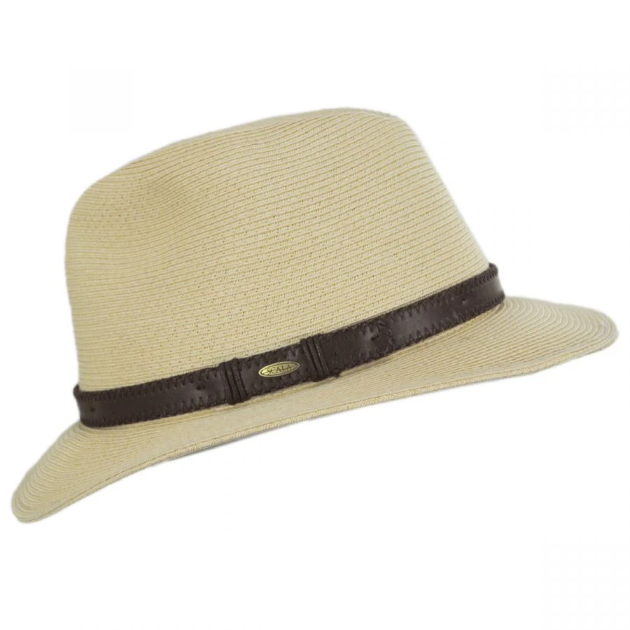 Scala Augusta Crushable Toyo Braid Safari Fedora Hat 4 Scala Augusta Crushable Toyo Braid Safari Fedora Hat - Image 2