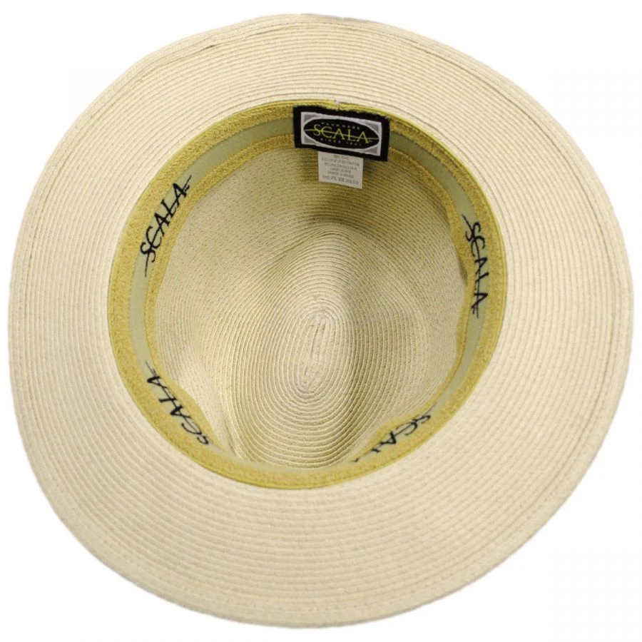 Scala Augusta Crushable Toyo Braid Safari Fedora Hat 5 Scala Augusta Crushable Toyo Braid Safari Fedora Hat - Image 3