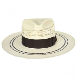Biltmore Chiron Wide Brim Bangora Straw Fedora Hat