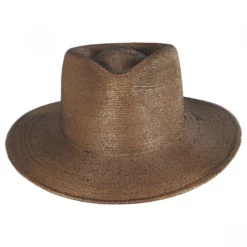 Brixton Hats Marcos Palm Straw Fedora Hat - Toffee