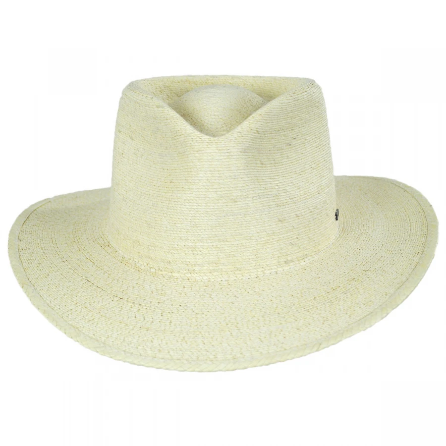 Brixton Hats Marcos Palm Straw Fedora Hat - Natural 3 Brixton Hats Marcos Palm Straw Fedora Hat - Natural