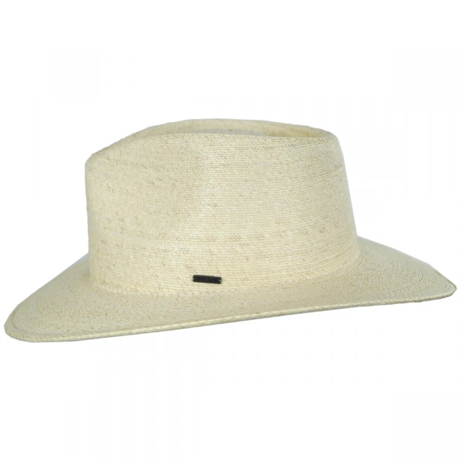 Brixton Hats Marcos Palm Straw Fedora Hat - Natural 4 Brixton Hats Marcos Palm Straw Fedora Hat - Natural - Image 2
