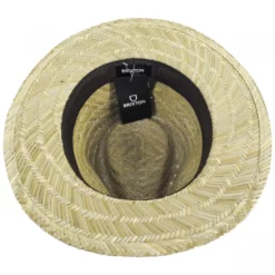 Brixton Hats Messer Resort Rush Straw Fedora Hat -Brixton Hats shop 400992