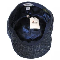 Wigens Caps Magee Tweed Lambswool Newsboy Cap - Navy Blue 7 Wigens Caps Magee Tweed Lambswool Newsboy Cap - Navy Blue -Brixton Hats shop 401397