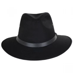 Jaxon Hats Cotton Safari Fedora Hat - Black