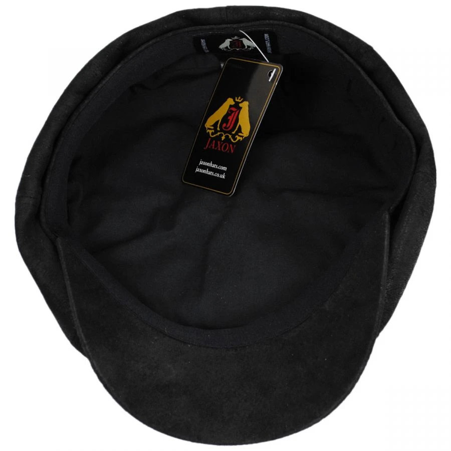 Jaxon Hats Leather Newsboy Cap - Black 5 Jaxon Hats Leather Newsboy Cap - Black - Image 3