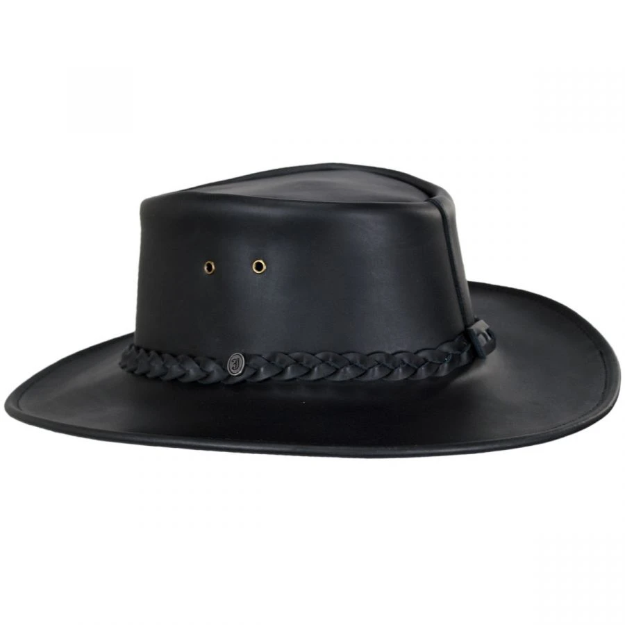 Jaxon Hats Crusher Leather Outback Hat 4 Jaxon Hats Crusher Leather Outback Hat - Image 2