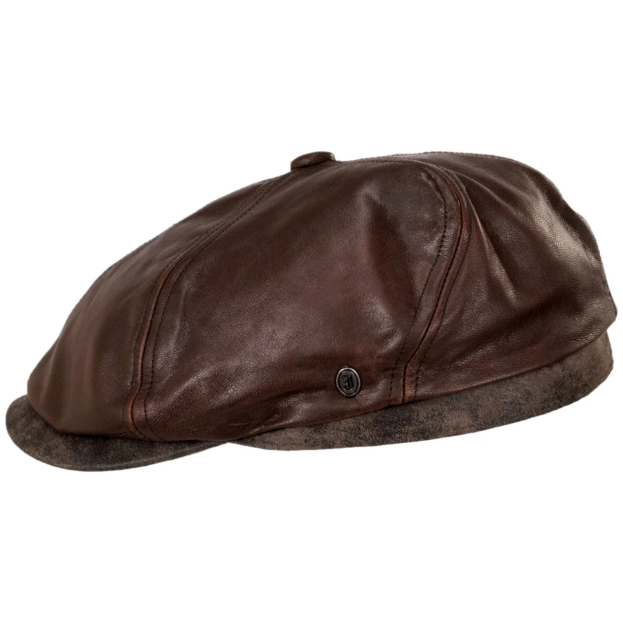 Jaxon Hats Leather Suede Newsboy Cap 4 Jaxon Hats Leather Suede Newsboy Cap - Image 2