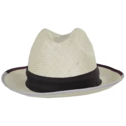 Bailey Hesmond Sisal Litestraw Fedora Hat - Natural/Plum