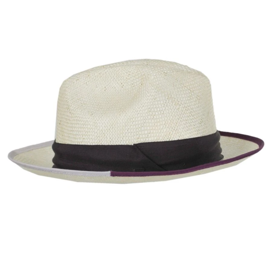 Bailey Hesmond Sisal Litestraw Fedora Hat - Natural/Plum 4 Bailey Hesmond Sisal Litestraw Fedora Hat - Natural/Plum - Image 2
