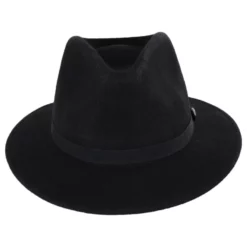 Brixton Hats Messer Packable Wool Felt Fedora Hat - Black