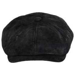 Stetson Pigskin Distressed Leather Newsboy Cap