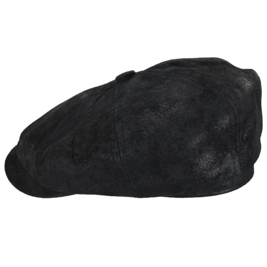 Stetson Pigskin Distressed Leather Newsboy Cap 4 Stetson Pigskin Distressed Leather Newsboy Cap - Image 2