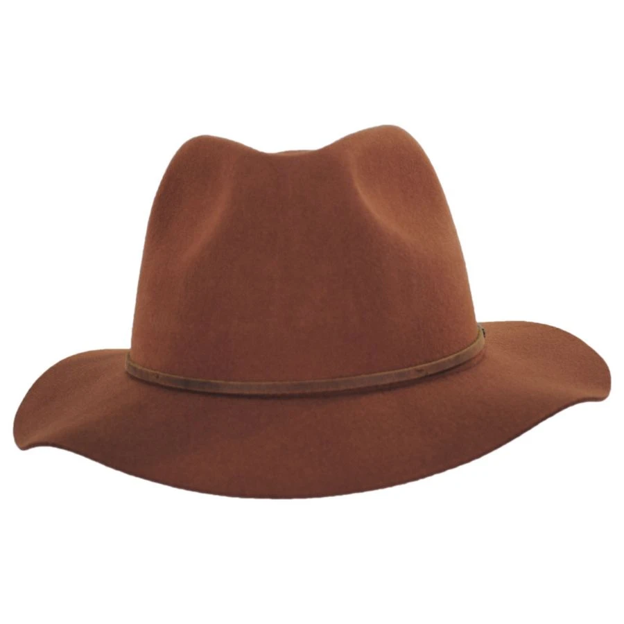 Brixton Hats Wesley Wool Felt Floppy Fedora Hat - Caramel 3 Brixton Hats Wesley Wool Felt Floppy Fedora Hat - Caramel