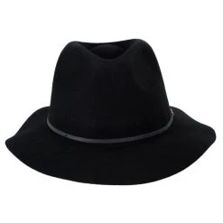 Brixton Hats Wesley Wool Felt Floppy Fedora Hat - Black
