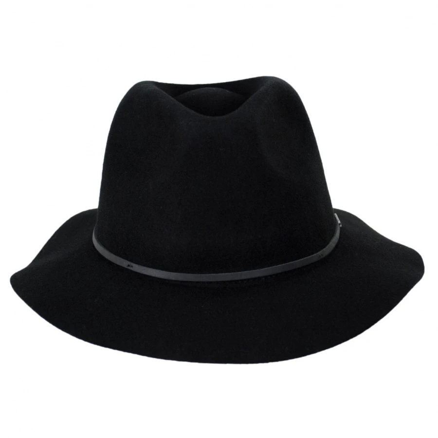 Brixton Hats Wesley Wool Felt Floppy Fedora Hat - Black 2 Brixton Hats Wesley Wool Felt Floppy Fedora Hat - Black