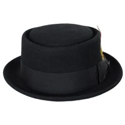 Jaxon Hats Crushable Wool Felt Pork Pie Hat - Black