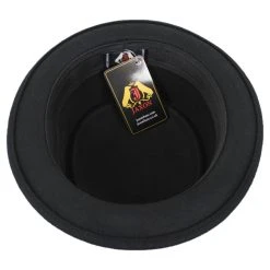 Jaxon Hats Crushable Wool Felt Pork Pie Hat - Black -Brixton Hats shop 410954
