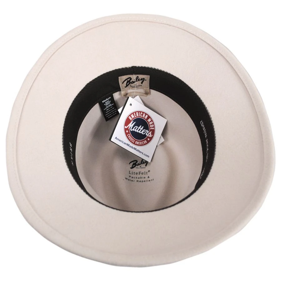 Bailey Briar Wool LiteFelt Fedora Hat 5 Bailey Briar Wool LiteFelt Fedora Hat - Image 3