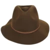 Brixton Hats Wesley Packable Wool Felt Fedora Hat - Coffee -Brixton Hats shop 419693