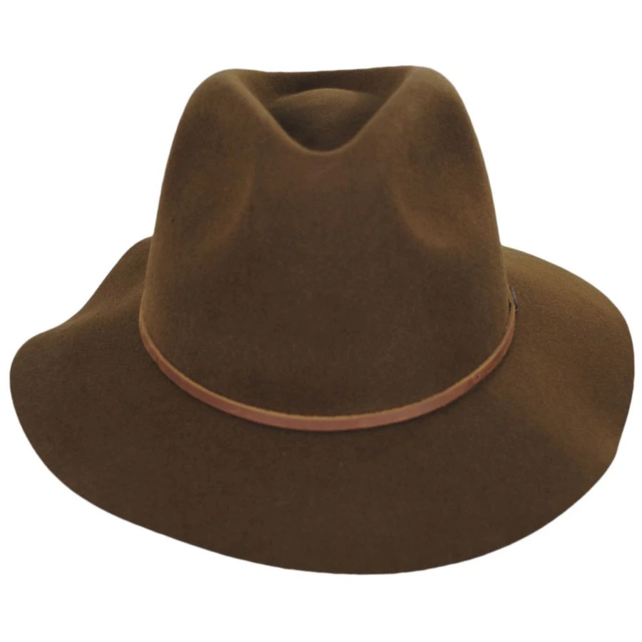 Brixton Hats Wesley Packable Wool Felt Fedora Hat - Coffee 3 Brixton Hats Wesley Packable Wool Felt Fedora Hat - Coffee