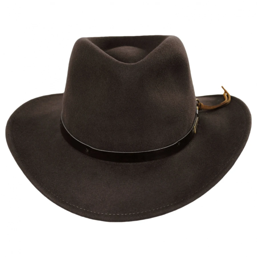 Indiana Jones Officially Licensed Crushable Wool Felt Outback Hat - Brown 3 Indiana Jones Officially Licensed Crushable Wool Felt Outback Hat - Brown