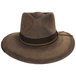 BIGALLI Saggy Distressed Wool Felt Outback Hat