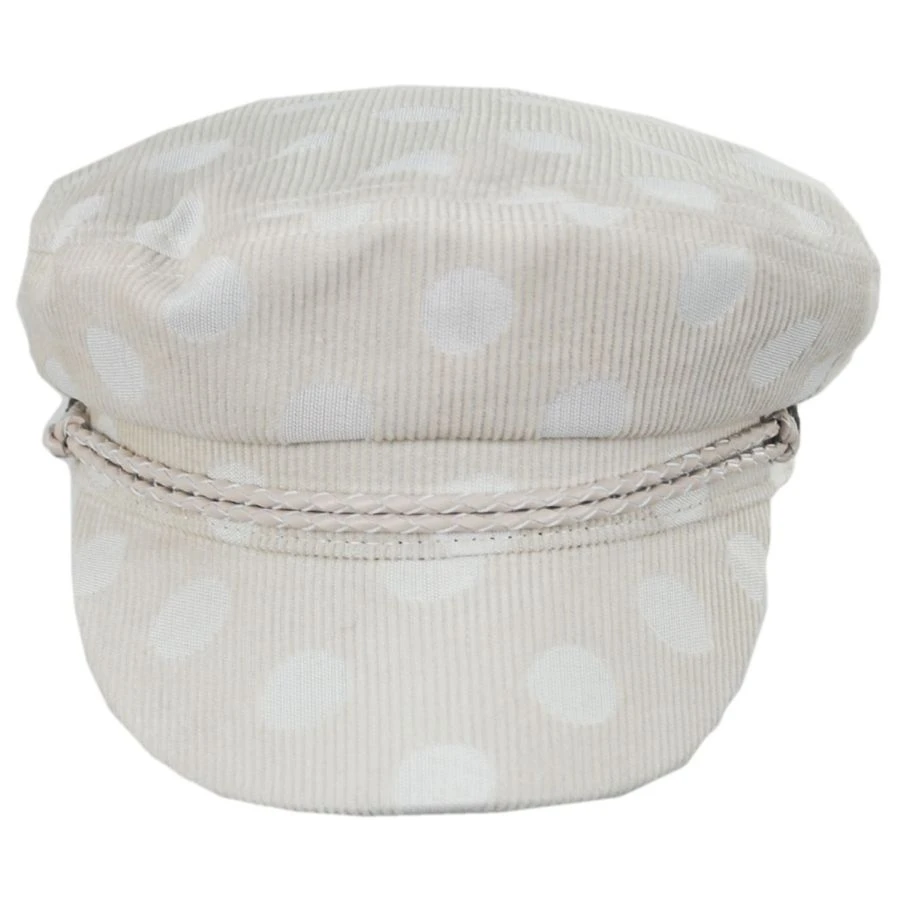 Brixton Hats Ashland Polka Dot Cotton Blend Fiddler's Cap 3 Brixton Hats Ashland Polka Dot Cotton Blend Fiddler's Cap