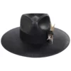 Stetson Atacama Shantung Straw Fedora Hat - Black 2 Stetson Atacama Shantung Straw Fedora Hat - Black -Brixton Hats shop 427944