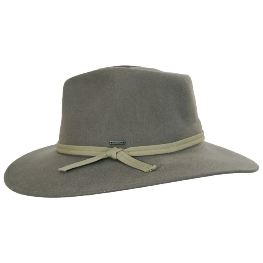 Brixton Hats Joanna Packable Wool Felt Fedora Hat - Taupe 4 Brixton Hats Joanna Packable Wool Felt Fedora Hat - Taupe - Image 2