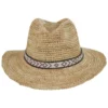 Nikki Beach Hailey Crochet Raffia Straw Fedora Hat -Brixton Hats shop 430530